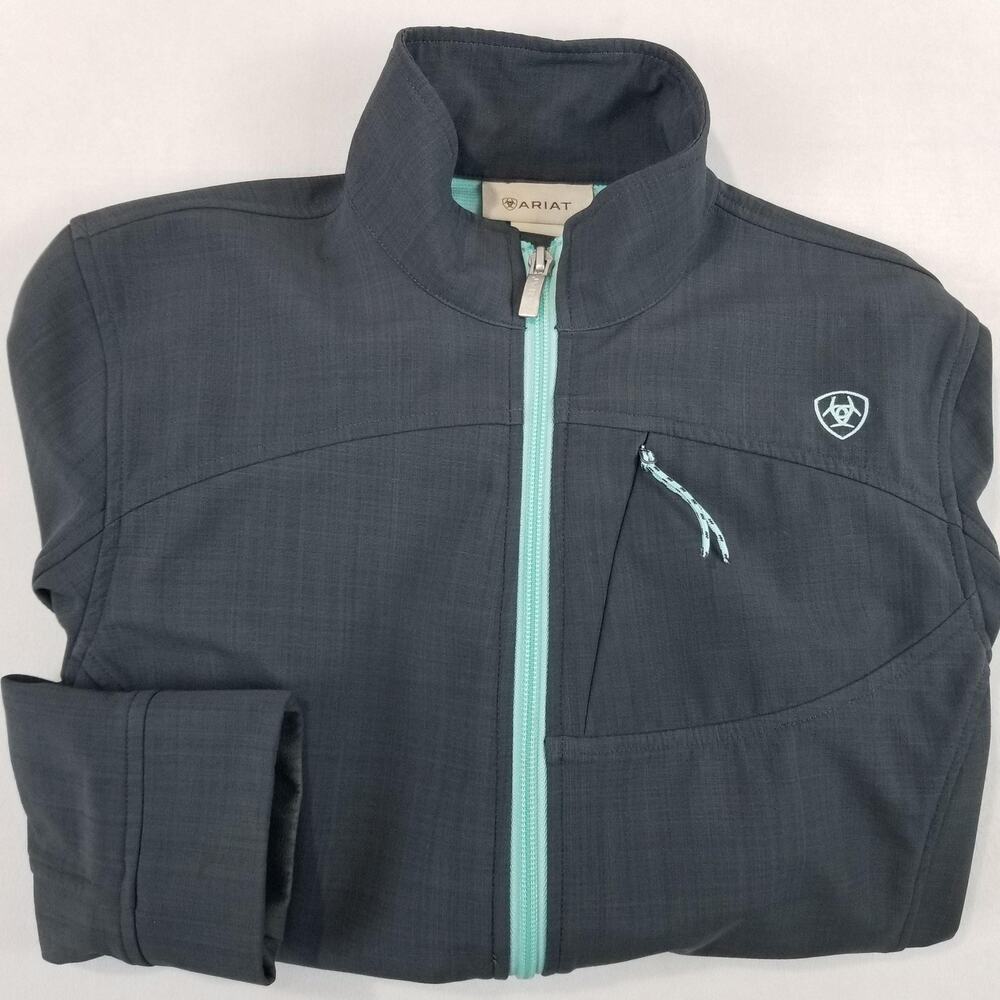 Ariat Jacket Womens Small Gray Softshell Wind Wat… - image 3